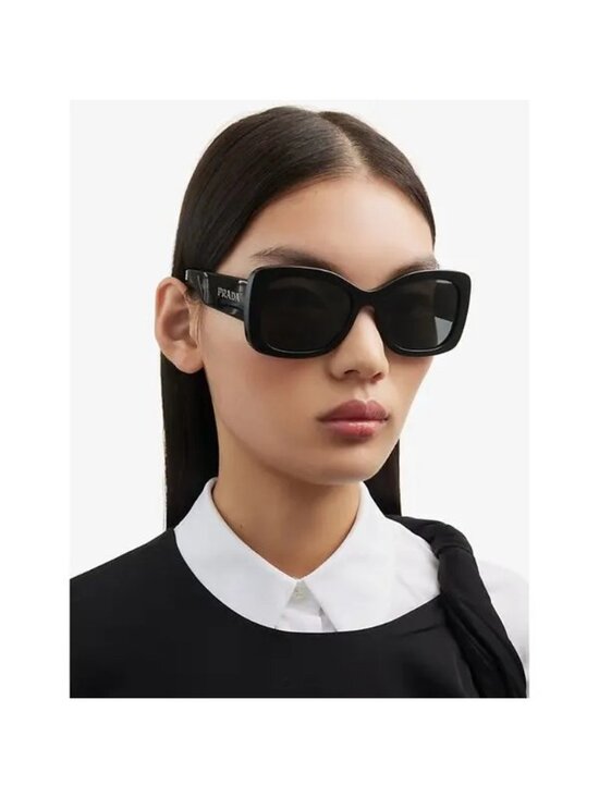 Prada PRA08S 1AB5S0 Black Women Sunglasses Authentic NEW